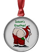 Rude Santa Ornament